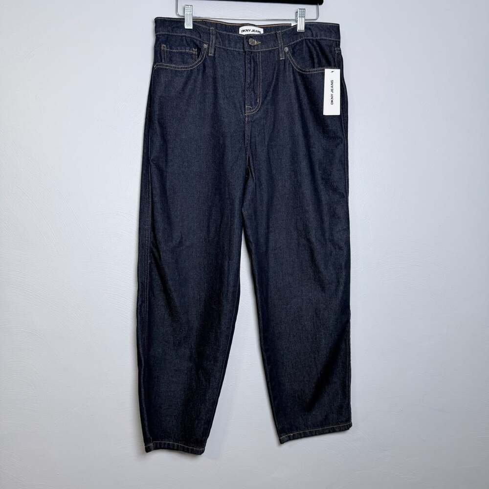 Dkny Jeans Dark Wash Denim Barrel Jeans 10/30